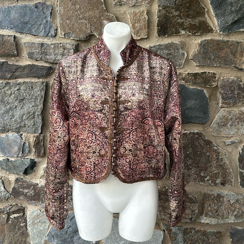 Soft Surroundings NWT Icon Velvet Bolero Urbina Umber Coat Jacket Size Xl - Picture 2 of 10